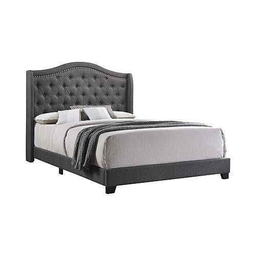 Sonoma Camel Back Queen Bed Grey by Coaster