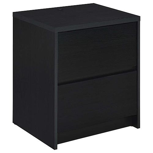 Westpark 2-Drawer Nightstand LED Lights and USB Black by Coaster