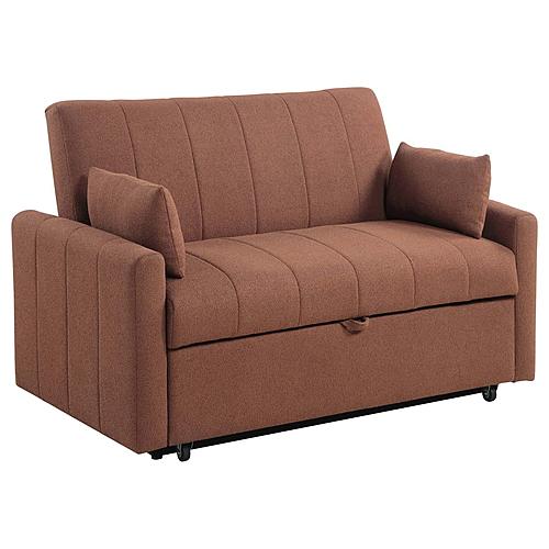 Portland Boucle Upholstered Sleeper Sofa Bed Copper by Coaster