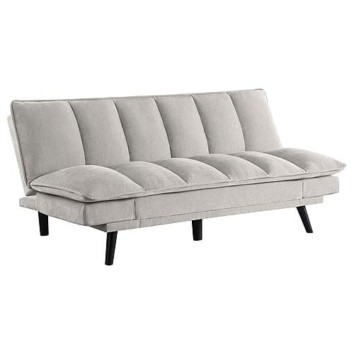 Laredo Upholstered Tufted Convertible Sofa Bed Light Grey by Coaster
