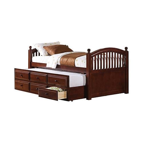 Norwood Twin Captain's Bed with Trundle and Drawers Chestnut by Coaster