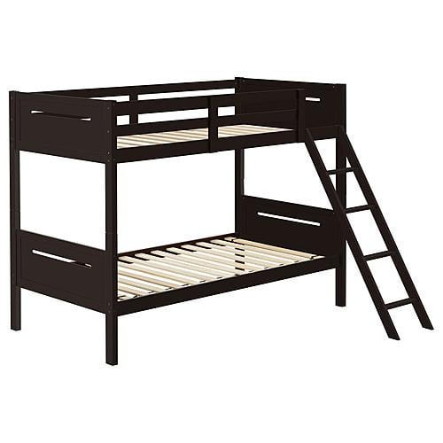 Littleton Twin Over Twin Bunk Bed Espresso by Coaster
