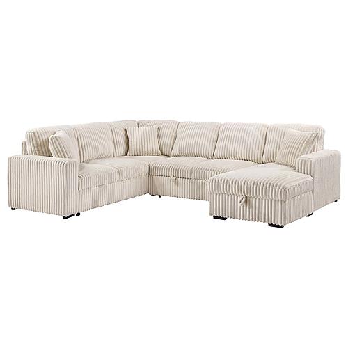 Devonshire Sleeper Sectional Sofa Storage Chaise Camel by Coaster