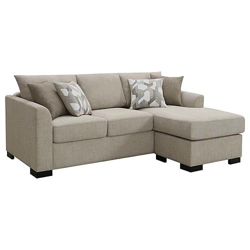 Storey Upholstered Sleeper Sectional Chaise Sofa Camel by Coaster