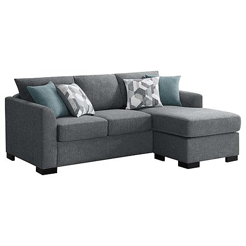 Storey Upholstered Sleeper Sectional Chaise Sofa Grey by Coaster
