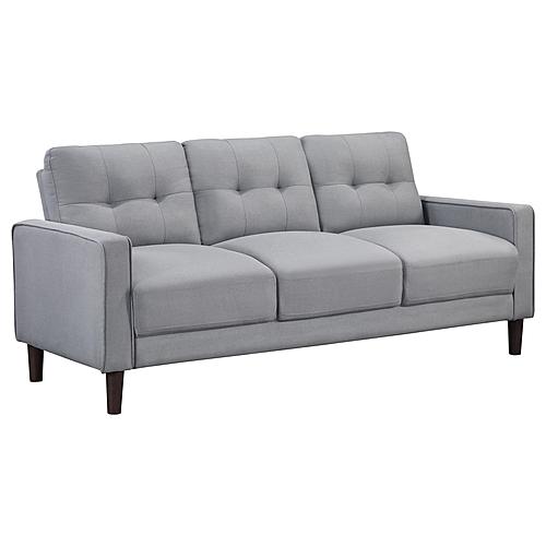 Bowen 2-piece Upholstered Track Arms Tufted Sofa Set Grey by Coaster