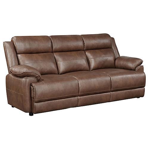 Ellington Upholstered Padded Arm Sofa Dark Brown by Coaster