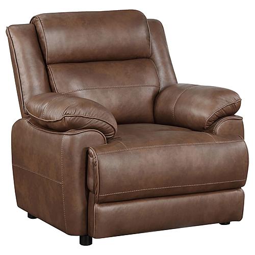 Ellington Upholstered Padded Arm Accent Chair Dark Brown by Coaster