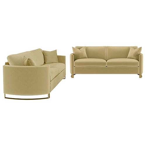 Corliss 2-piece Velvet Upholstered Sofa Set Camel by Coaster
