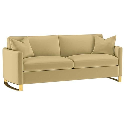 Corliss Upholstered Curved Track Arm Sofa Camel by Coaster