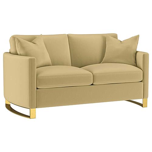 Corliss Upholstered Curved Track Arm Loveseat Camel by Coaster