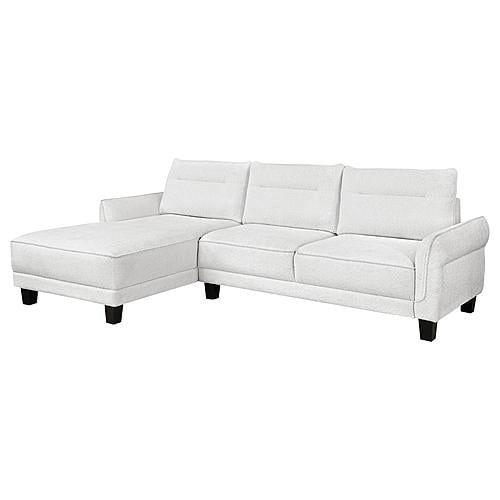 Caspian Upholstered Curved Arms Sectional Sofa White and Black by Coaster
