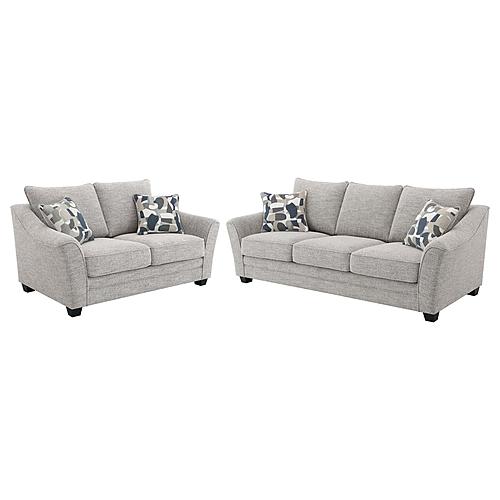 Tomkins 2-piece Boucle Upholstered Sofa Set Light Grey by Coaster