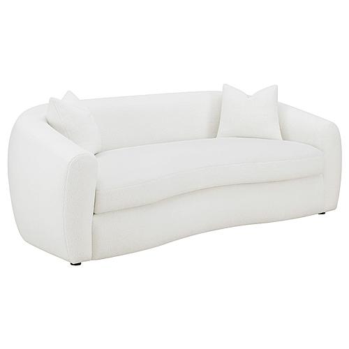 Isabella 3-piece Upholstered Tight Back Living Room Set White by Coaster