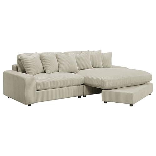 Blaine Upholstered Reversible Sectional Sofa Sand by Coaster