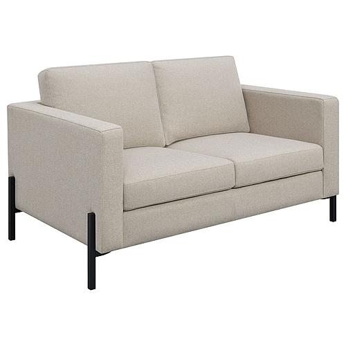 Tilly Upholstered Track Arms Loveseat Oatmeal by Coaster
