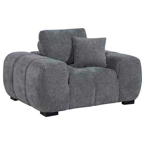 Octavia Upholstered Track Arm Accent Chair Charcoal Grey by Coaster