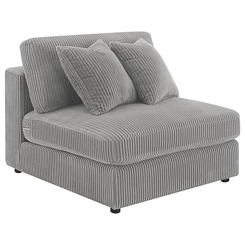 Blaine Upholstered Armless Chair Fog by Coaster