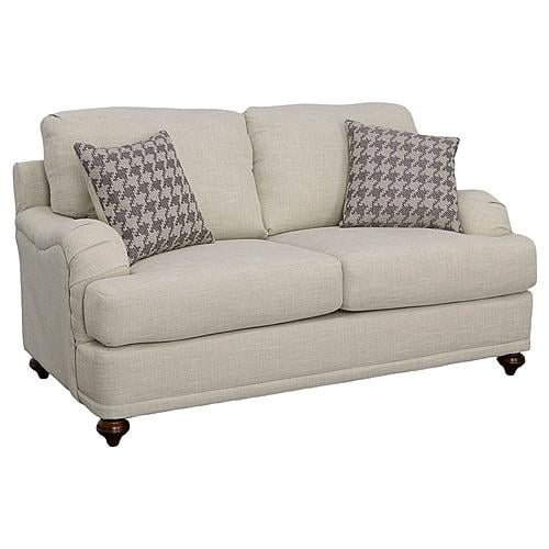 Glenn Cushion Back Loveseat Light Grey by Coaster