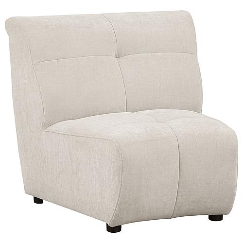 Charlotte Upholstered Curved Armless Chair Ivory by Coaster