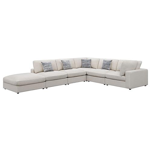 Serene 6-piece Upholstered Modular Sectional Beige by Coaster
