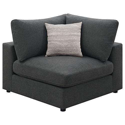 Serene Upholstered Corner Charcoal by Coaster