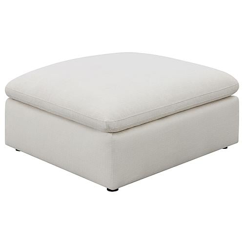 Hobson Cushion Seat Ottoman Off-White by Coaster