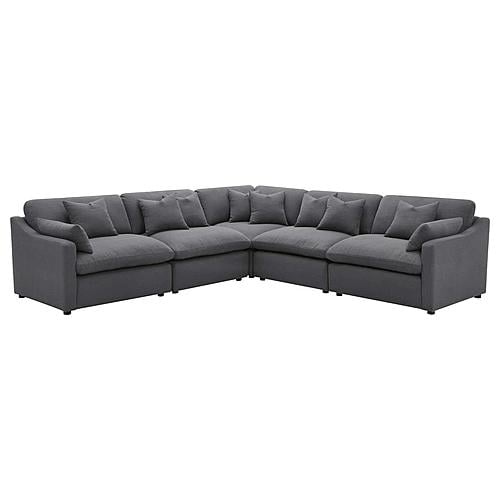 Hobson 5-piece Upholstered Modular Sectional Sofa Charcoal by Coaster