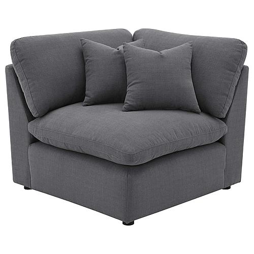 Hobson Upholstered Corner Charcoal by Coaster