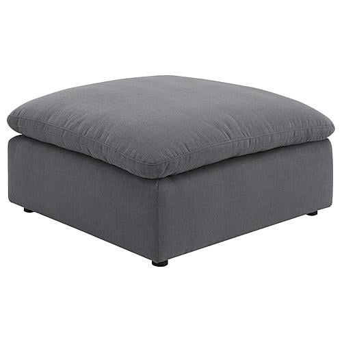Hobson Square Upholstered Ottoman Charcoal by Coaster