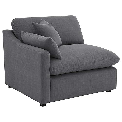 Hobson Upholstered LAF Chair Charcoal by Coaster