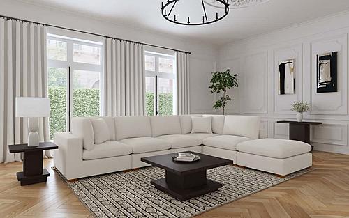 Lakeview 6-piece Upholstered Modular Sectional Sofa Ivory by Coaster