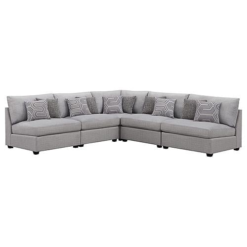 Cambria 5-piece Upholstered Modular Sectional (Configuration 4) Grey by Coaster