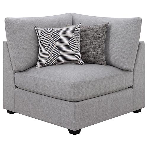 Cambria Upholstered Corner Chair Grey by Coaster