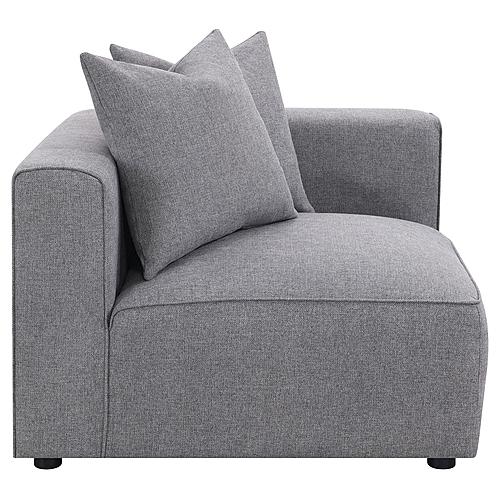 Jennifer Tight Seat Corner Chair Grey by Coaster