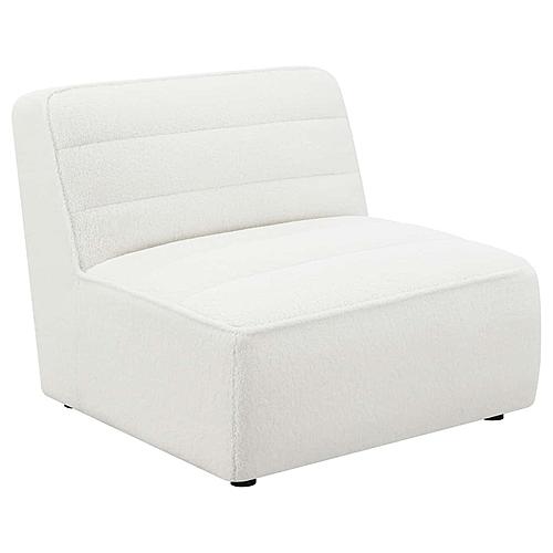 Sunny Upholstered Armless Chair Natural by Coaster