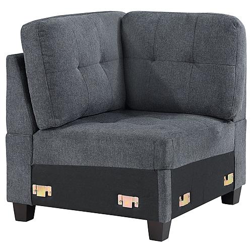 Georgina Upholstered Corner Chair Steel Grey by Coaster