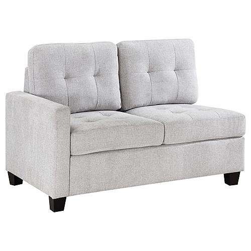 Georgina Upholstered LAF Chair Steel Beige by Coaster