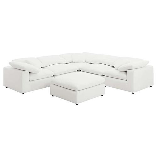 Raleigh 6-piece Boucle Upholstered Modular Sectional Ivory by Coaster