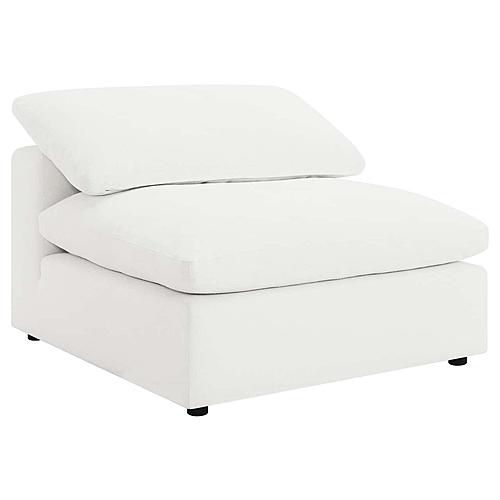 Raleigh Boucle Upholstered Armless Chair Ivory by Coaster