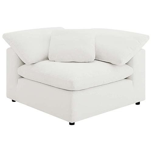 Raleigh Boucle Upholstered Corner Chair Ivory by Coaster