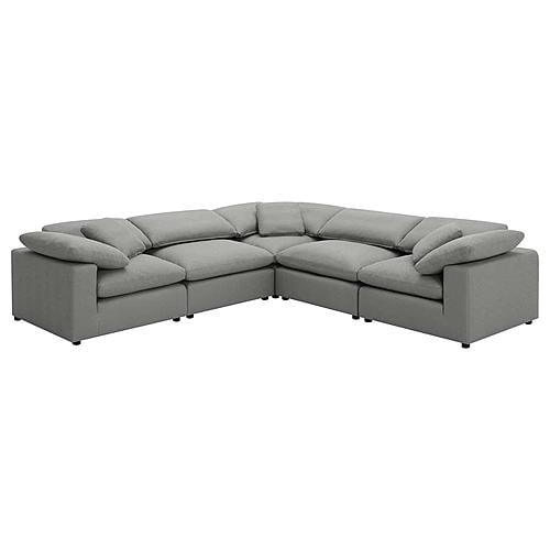 Raleigh 5-piece Boucle Upholstered Modular Sectional Grey by Coaster