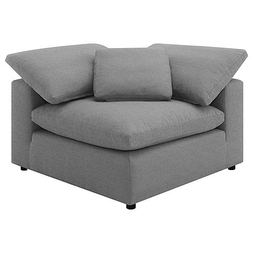 Raleigh Boucle Upholstered Corner Chair Grey by Coaster