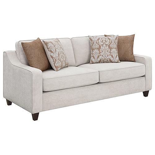 Christine Upholstered Cushion Back Sofa Beige by Coaster