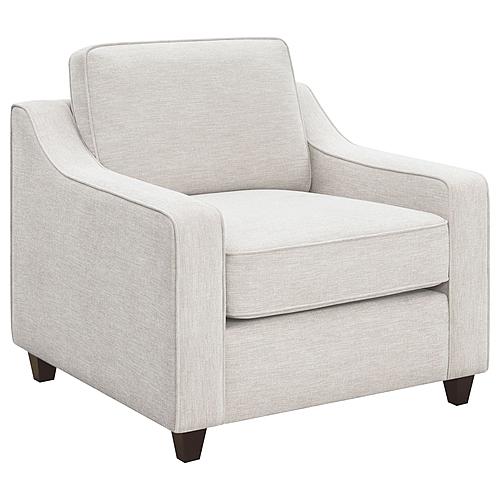Christine Upholstered Cushion Back Chair Beige by Coaster