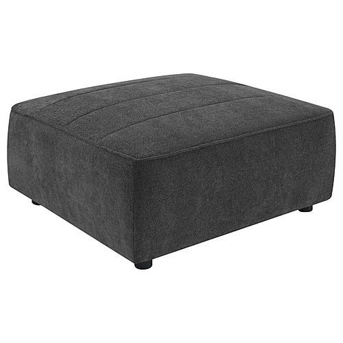 Sunny Upholstered Square Ottoman Dark Charcoal by Coaster