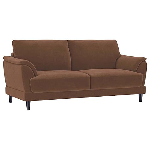Selma Velvet Upholstered Crescent Arm Sofa Rust by Coaster