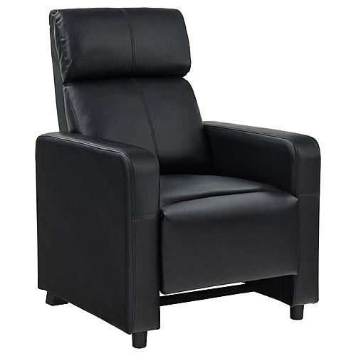 Toohey 3-seater Upholstered Tufted Recliner Living Room Set Black w/Cup Holders by Coaster