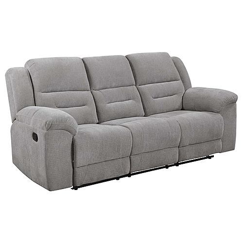 Gilson Chenille Upholstered Reclining Sofa Grey by Coaster