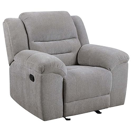 Gilson Chenille Upholstered Glider Recliner Chair Grey by Coaster